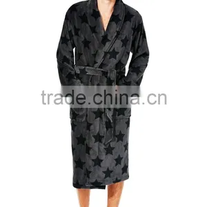 Men's Star Printed Warm Custom Printed Pajamas thumbnail-1