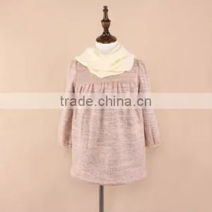 2015 Latest Girl Peppy Like Dress Pure Color Kid Clothing for School Baby Dress thumbnail-4