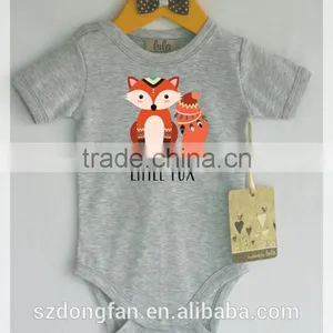 Wholesale Childrens Clothing Newborn Baby 100 % Cotton Fancy Fox Romper thumbnail-1
