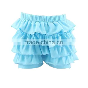 Baby Boutique Clothing Children Clothing Manufacturers China Solid Ruffle Icing Shorts thumbnail-1