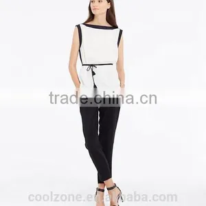 New Arrival Hot Selling Sleeveless High Neck Models Chiffon Blouse thumbnail-3