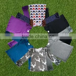 New Design!wholesale Flutter Sleeve Shirt Baby Girls 100% Cotton Ruffle Long Sleeve Shirt Kids Ruffle Shirt for Fall thumbnail-1