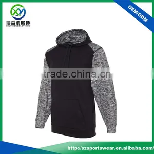 High Quality Splicing Contrast Color Sleeve Polyester Man Hoody Jacket With Micro Fleece Inside thumbnail-2