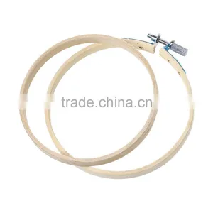 Wholesale Cross Stitch Supplies Sewing Tools Circle Round Natural Bamboo Embroidery Hoops thumbnail-5