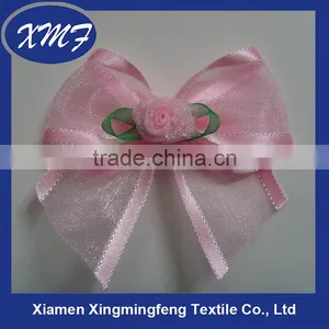 Pink Oganza Ribbon Flower Decoration Bows thumbnail-1