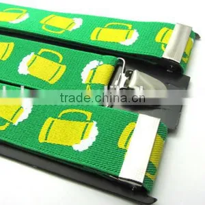 Women's/Men's Adjustable Clip-on Unisex 3.5cm Suspenders Green Yellow Deutsch Wein Und Bier-Festivals 2016 thumbnail-3