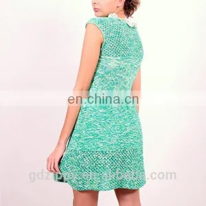 Lace V Neck Sweater Design Mother and Child Dress thumbnail-2