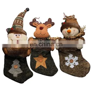 34CM Medium 3D Personalized Craft Cute Decoration and Gift Bag Christmas Stockings - Snowman thumbnail-3