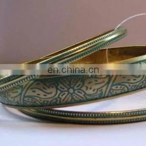 Beautiful Floral Meena Brass Bangle thumbnail-1