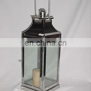 Stainless Steel Candle Lantern Shiny Finish thumbnail-1