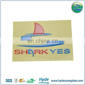 1.2mm Thick Embossed Flexible 3D Seperated Letters Plastic Sticker With Red And Blue Color thumbnail-1