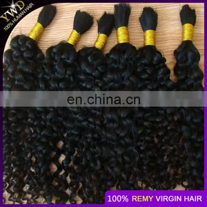 8a Unprocessed Raw Virgin Human Hair Braiding Bulk 100% Undye Hair No Weft Bulk Human Braiding Hair Can Bleach To Blond Color thumbnail-2