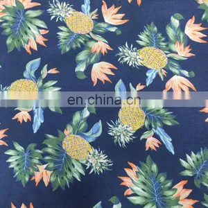 Fashional Hawaiian Printed Fabric Brushed Peach Skin Fabric For Beach Shorts/Shirt thumbnail-2