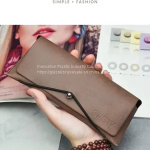 ​Fresh and Vintage Myopic Eyewear Case; Elegant and Stylish Leather Eyeglasses Case thumbnail-2
