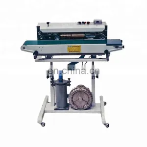 Plastic Film Aluminum Foil Sealing Sealer Continuous Polythene Bags Sealing Machine thumbnail-1