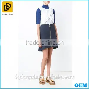 New Fashion Navy Blue Mini Skirts Wholesale Clothing Factory thumbnail-1