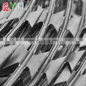 QYM Stainless Steel Barbed Tape Military Concertina Razor Wire thumbnail-5