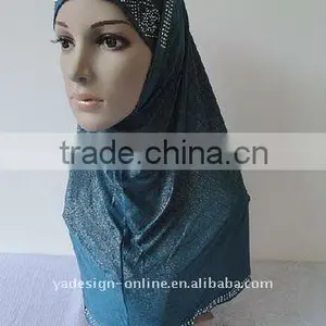 A255 Fashion Beaded High Quality Muslim Hijab thumbnail-1