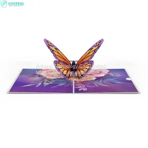 Cheap Price Monarch Butterfly 3D Pop-up Card Factory Best Selling Top 50 Birthday Blessing Card thumbnail-1