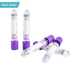 Medical Grade 100pcs 3.0ml 4.0ml EDTA K2 Vacuum Blood Test Collection Tubes thumbnail-1