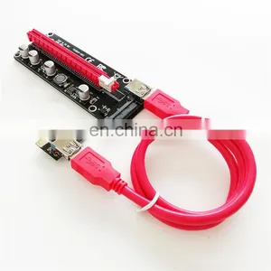 New Pcie Riser Card Ver011 011 Pro Gpu Adapter Card Pci 10 Capacitors 12 Led Lights Best Ver 011 Pro Pci-e Riser Card thumbnail-3