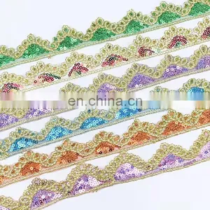 Custom OEM Sequins Color Clothing Lace African Ethnic Lace Wholesale thumbnail-1