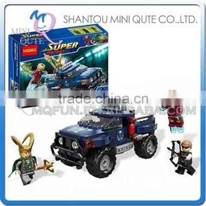 Mini Qute DECOOL Marvel Avenger Super Hero Loki Eagle Eye Chariot Building Block Action Figure Educational Toy NO.7101 thumbnail-1