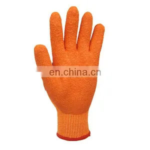 Coated Palm Mechanic Work Saftey Hand Cut Resistant High Anti Impact Gloves TPR Sandy Nitrile Slip/impact Resistant Orange thumbnail-3