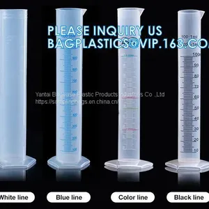 25ml 100ml 250ml 500ml Plastic Liquid Measurement Graduated Measuring Cylinder, Wholesale Laboratory Transparent PP Plastic Graduated Measuring Cylinder thumbnail-3