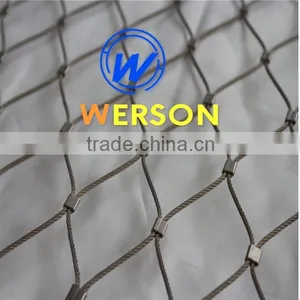 Diamond Rope Mesh and Ferrule Mesh,anti Bird Mesh,stainless Steel Wire Rope Mesh for Staircase | Generalmesh thumbnail-4