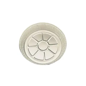 9 Inch Round Aluminum Foil Tray 1250ml Disposable Baking Pan for Food Serving and Takeout thumbnail-3