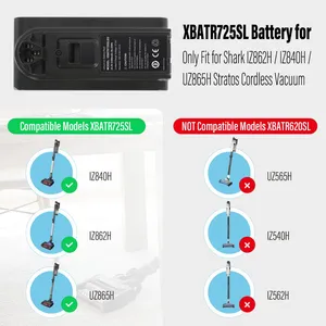 Lithium Ion Battery XBATR725SL Cordless Robot Vacuum Cleaner Battery for Shark Stratos IZ840H IZ862H IZ865H 25.2V 2450mAh thumbnail-5