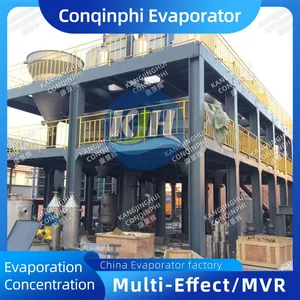 Stainless Steel Quadruple-effect Evaporator for Chemical Concentration, PLC Controlled thumbnail-4