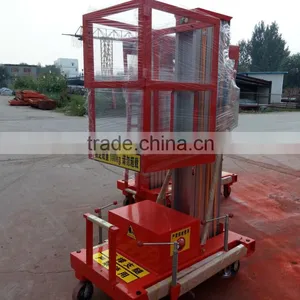 Single Mast Mast Climbing Work Platform/aluminum Hydraulic Lift Table Portable Work Platform thumbnail-1