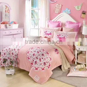 China Factory Made Reactive Pink Flowers Bedding Set thumbnail-1
