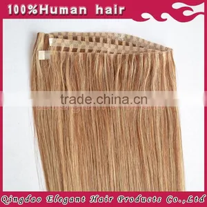 Top Quality Blonde PU Skin Weft Extension thumbnail-1