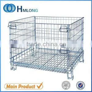 Large Stack Welded Pallet Wire Mesh Storage Container With Casters thumbnail-1