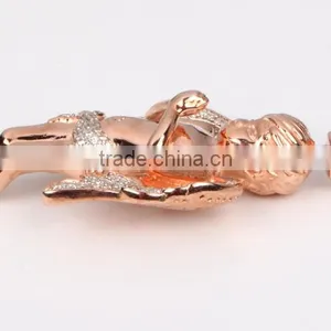 2015 Hot Sell Gold Diamond Angel Meaningful Pendant Necklace thumbnail-5
