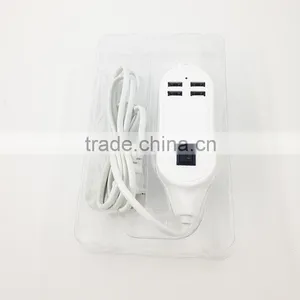 High Speed 5v 3a 4usb Port ac Power Wall Charger for Cellphone thumbnail-5