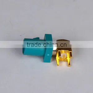 Fakra "Z" Plug Male PCB Right Angle RA Waterblue /5021 Neutral Coding thumbnail-2