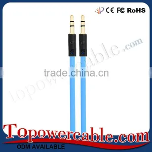 Factory Supply Creative With Carton Eyes Flat Tangle Free Aux Audio Shielded Cable Cords For Car For Samsung S7 thumbnail-5