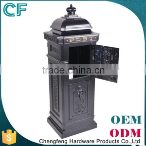 The Most Popular Style In Europe High Hardness Black Free Standing Residential Decorative Mail Boxes From China thumbnail-3