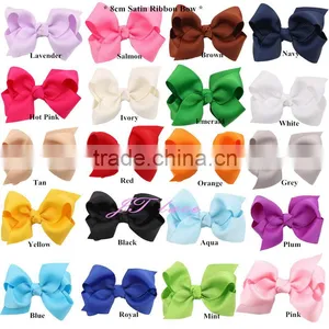 Lavender Shabby Satin Ribbon Hair Bow- Garment Bow Accessories- Shoes Bow Decorate- Lady's Bow Accessories thumbnail-5