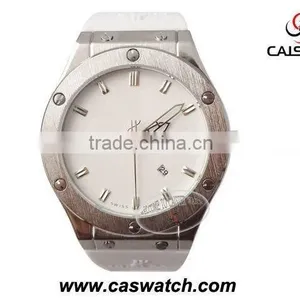 White PVC Brand Watch With Lastesr Design thumbnail-1