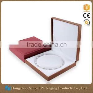 Handmade Square Leather Jewelry Box Pearl Necklace Box thumbnail-1