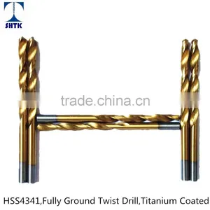 Factory Sales Directly, HSS 4341 Fully Ground Twist Drill Bit, Titanium Coated thumbnail-4