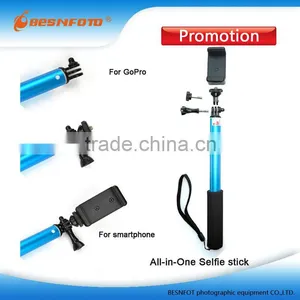 Black Aluminum Monopod Selfie Stick for Tourism Aluminum Expandable Stick thumbnail-2