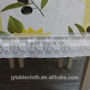 PVC Compound Non-woven Fabric Tablecloth With Lace thumbnail-3