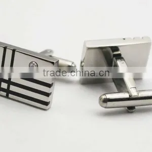 High Quality Rectangle Shape Crystal Cufflinks for Man thumbnail-4