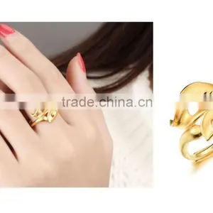 Wholesale Fashion Jewelry Special New Women Design Antique Gold Finger Ring thumbnail-5